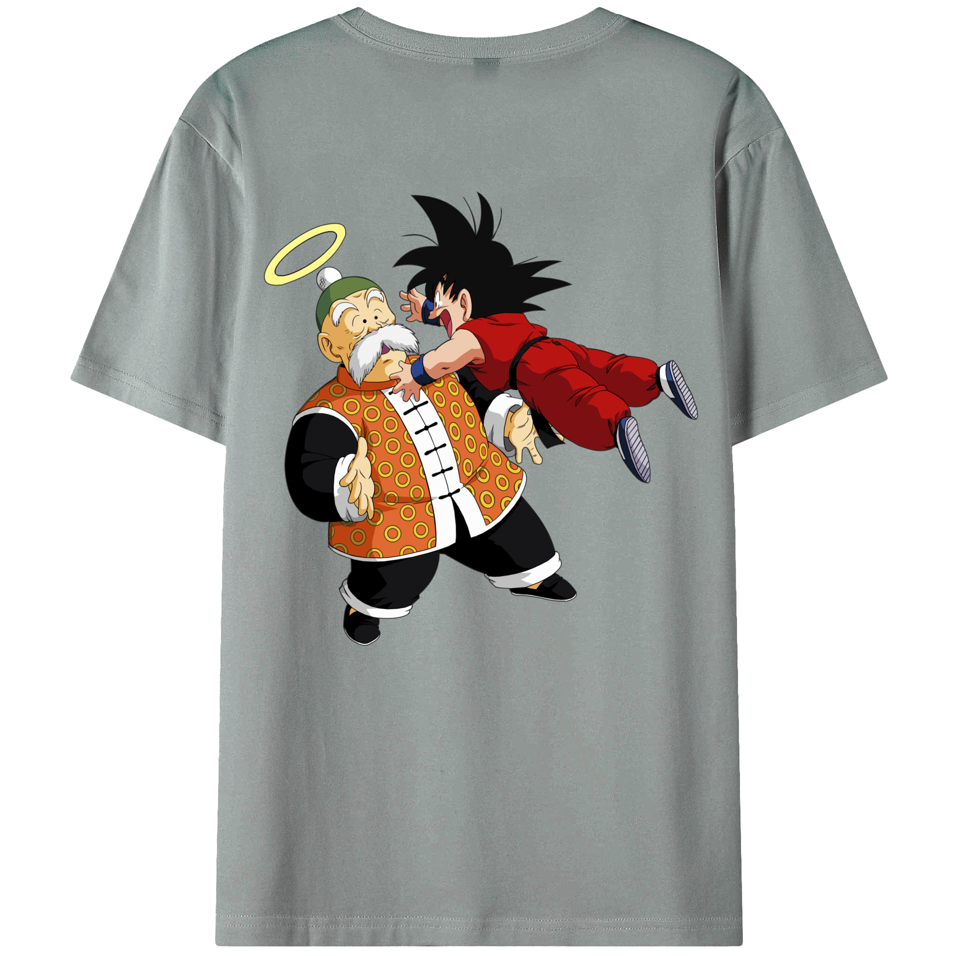 （画像用） ドラゴンボール 孫悟空（そん ごくう）Son Goku カカロット DRAGON BALL Kakarotto 綿100％ メンズ半袖Tシャツ（バックプリント） 通気性